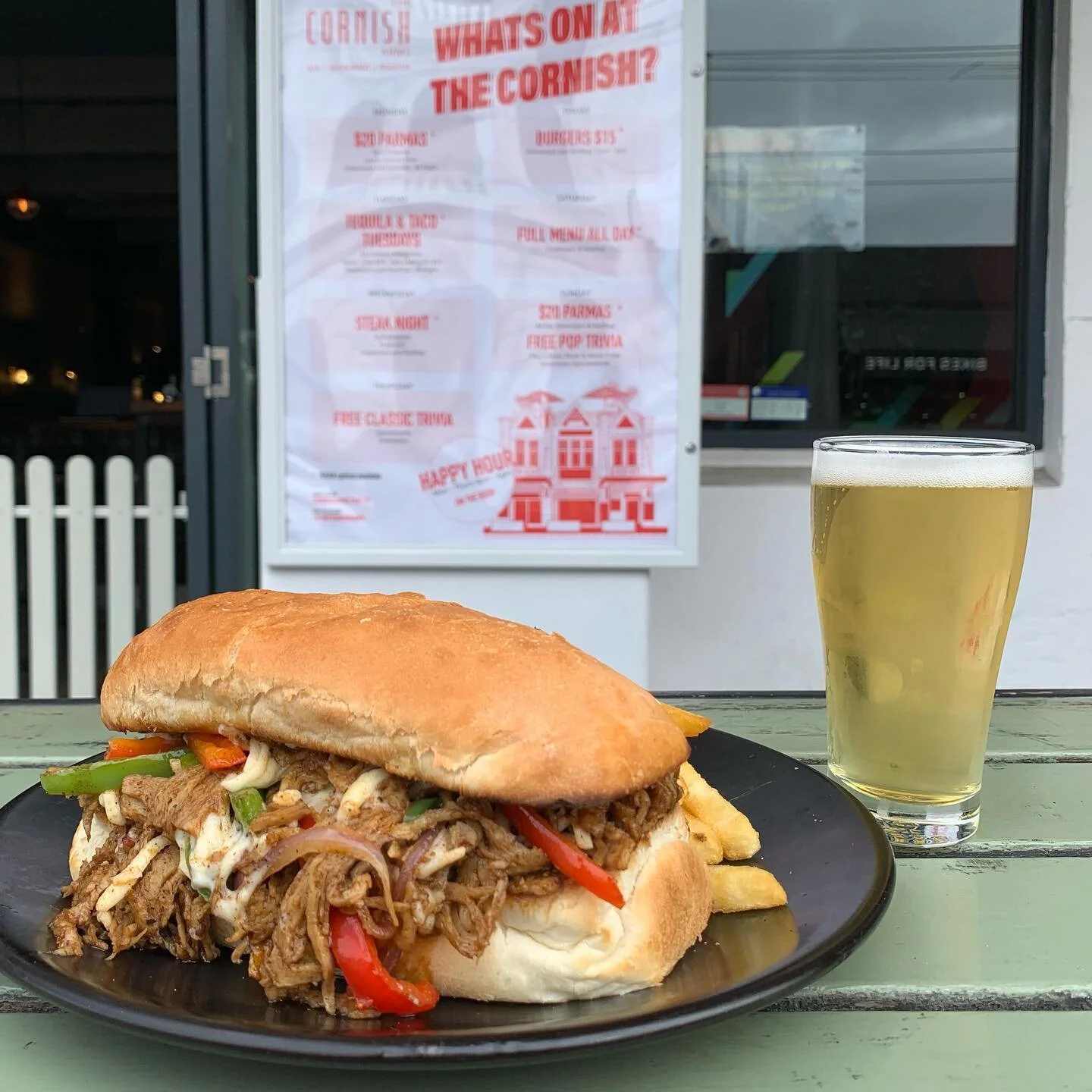 It&rsquo;s Wednesday, which means it&rsquo;s vegan or non-vegan Steak Night! Join us in our downstairs bistro and courtyard, or upstairs on our rooftop terrace with city views. 

Book your table at www.cornisharms.com.au or simply walk in with mates 
