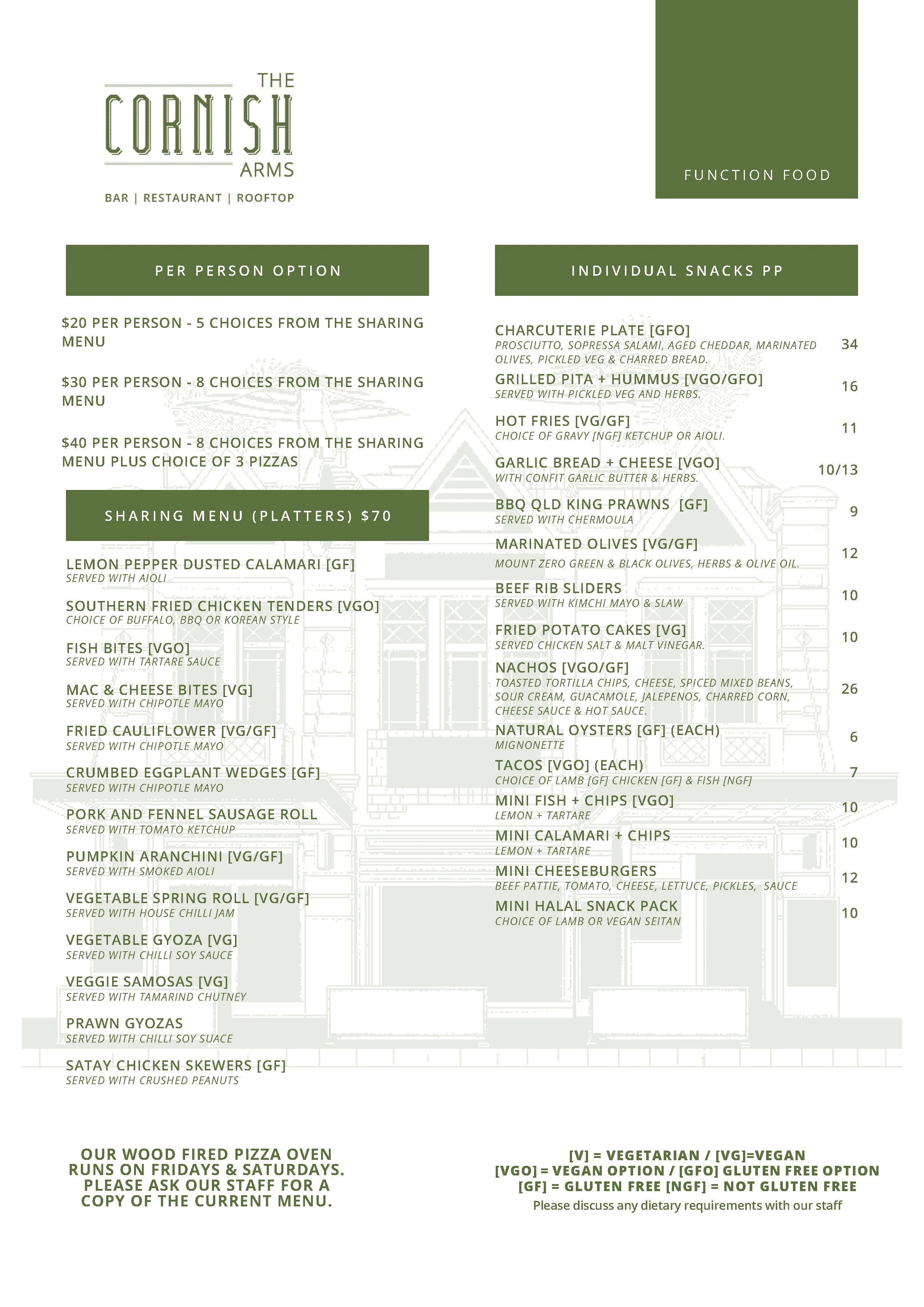 Group Bookings & Functions — The Cornish Arms Hotel | Bar | Restaurant ...