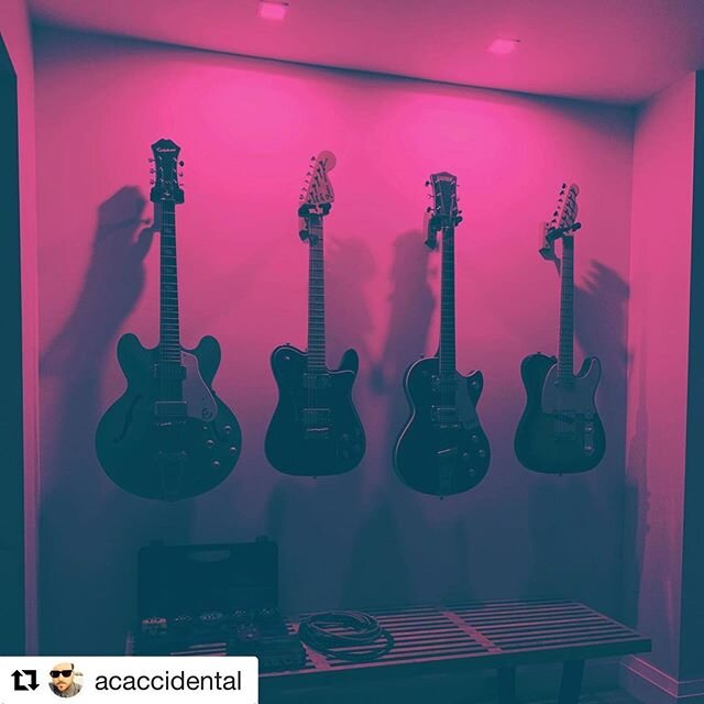 Different sounds for different moods.  #epiphonecasino #telecasterdeluxe #gretschrocjet #telecasteranniversary60th  #hotpink