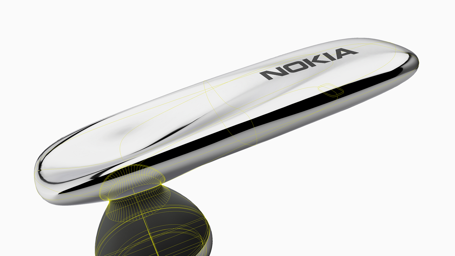 Concept Shapes / 3D CAD geometry showing the fluent flow of sound into the ear.