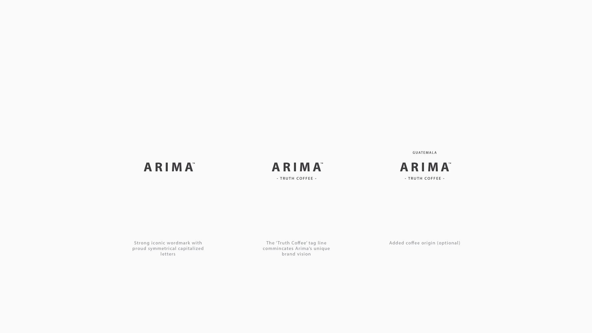 Wordmark / A strong symmetrical font with clear capitals to express reliability and quality.