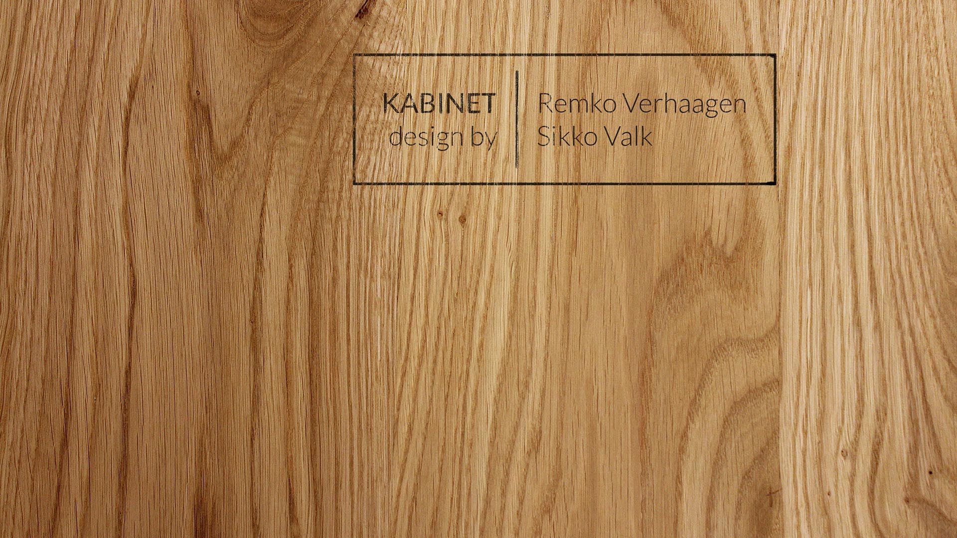 Details / Every wood component is stamped and e ach KABINET has its production number lasered on a leather tab.