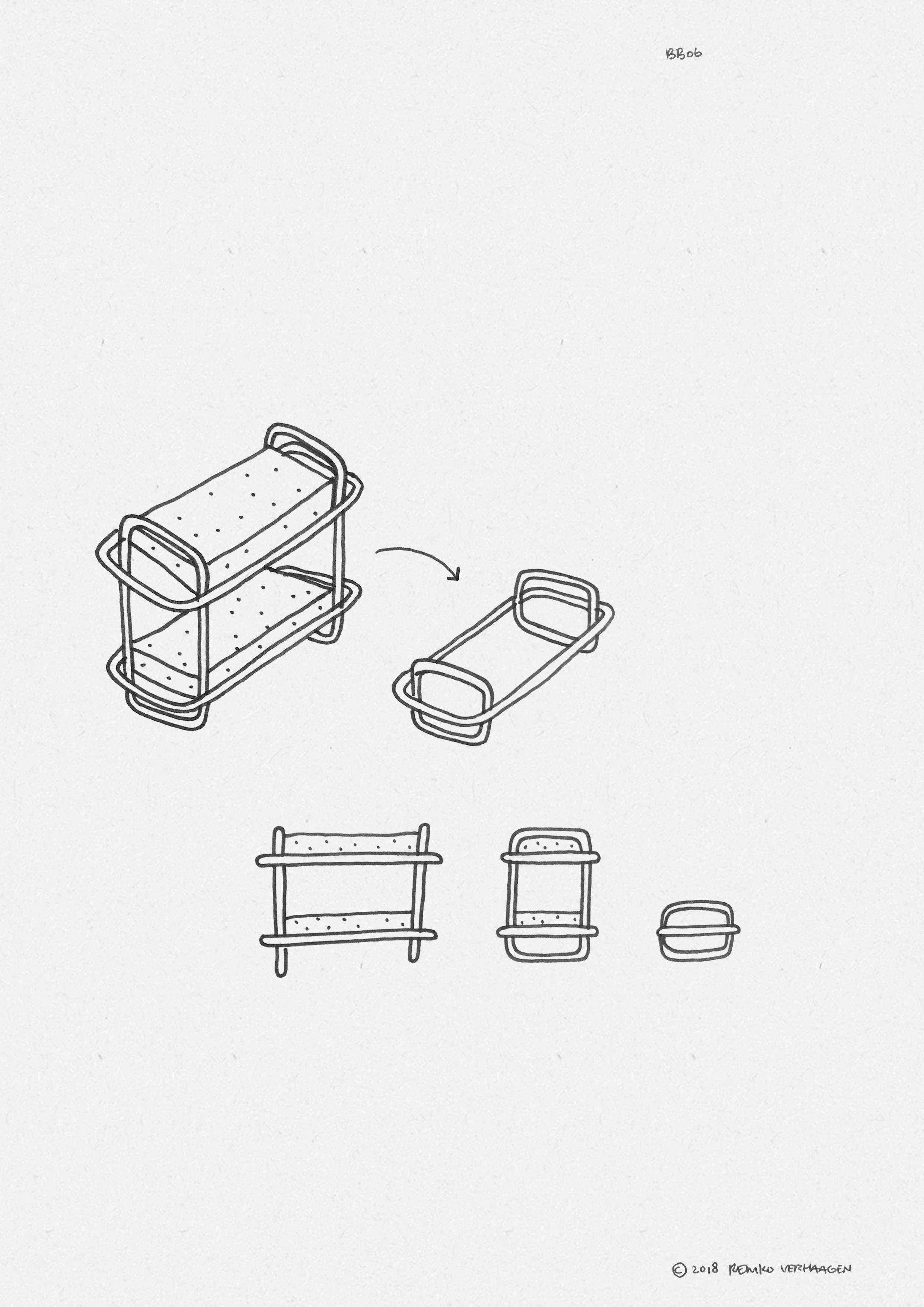 BB06 BUNK BED / Modular signature design piece.