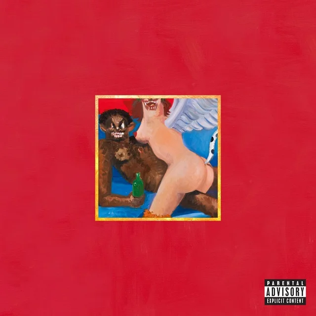 Kanye West's My Beautiful Dark Twisted Fantasy (2010) cover, used on the grounds of fair use.