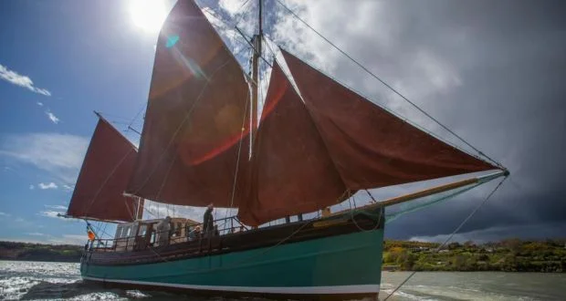 The Brian Boru under full sail