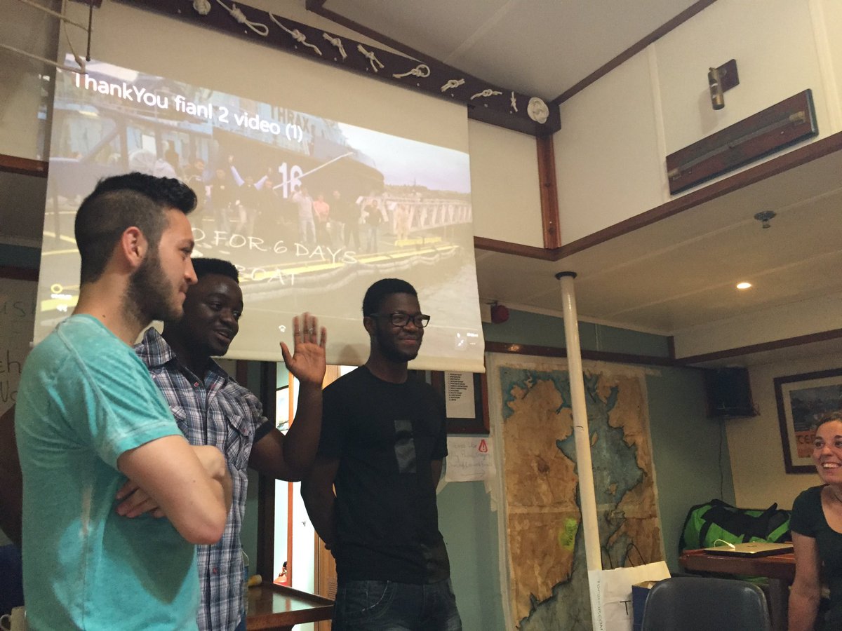The EYMF crew: Hossin, Idriss and Guelord