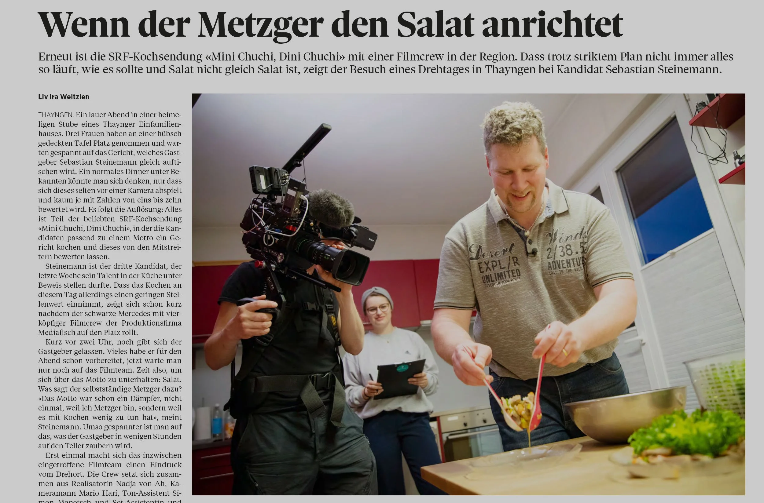 Wenn der Metzger den Salat anrichtet