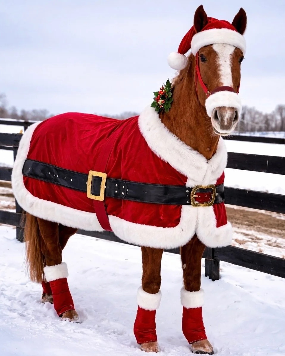 Happy Christmas from Mango and Minnie! (With a little help from AI). 🥭 🎄🎅