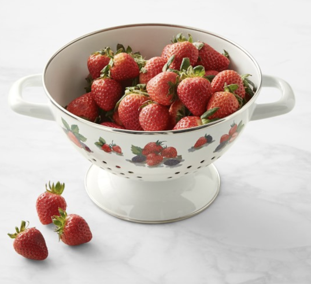 Williams Sonoma Enamel Berry Colander