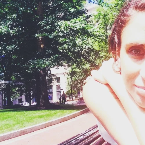 Sitting in Post Office Square, Boston - June, 2015