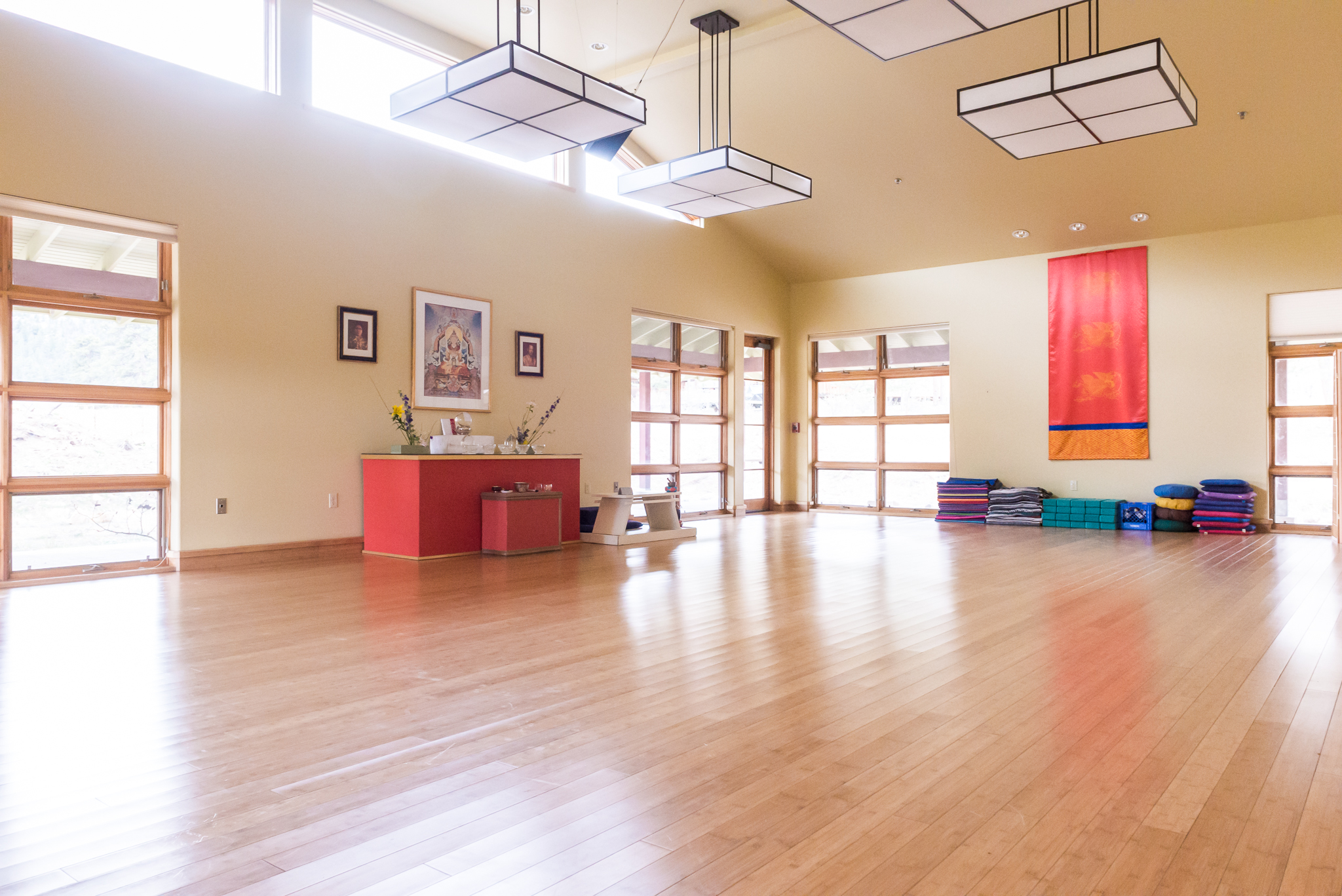 Group sessions and yoga will take place in the Rigden Lodge Meditation room.