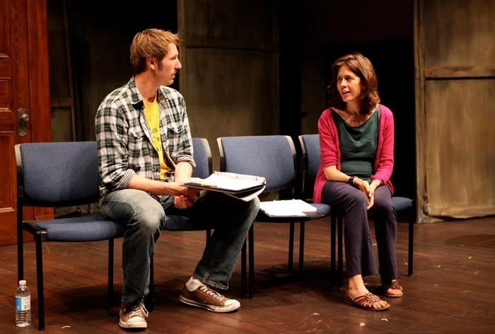 Walker Hare & Jessica Hecht in a reading of In Ways Both Frivolous and Deep.