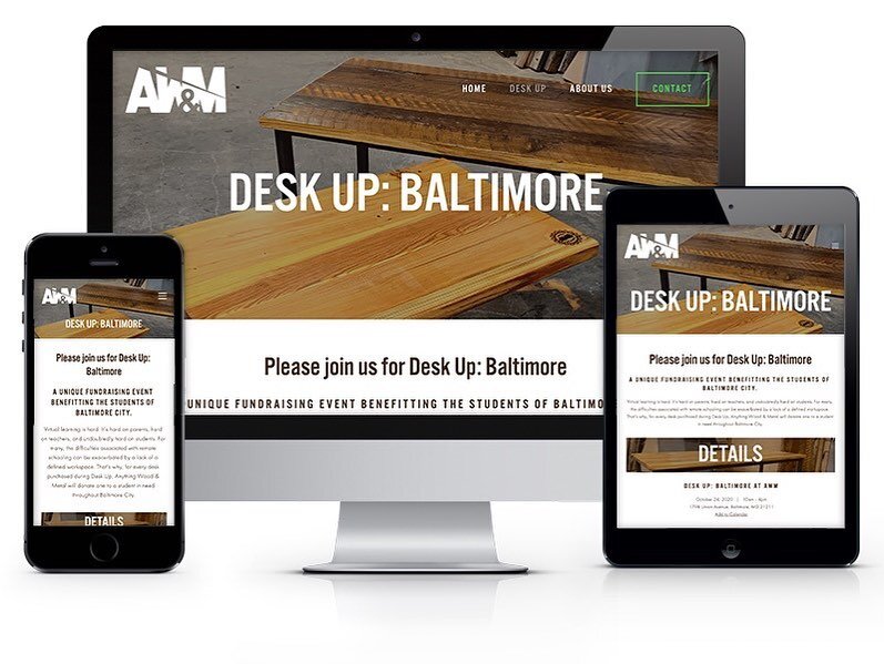 Desk Up: Baltimore is live! Check it out for event details, desk pricing, and online ordering 🙌🏼 #linkinbio #deskupbmore