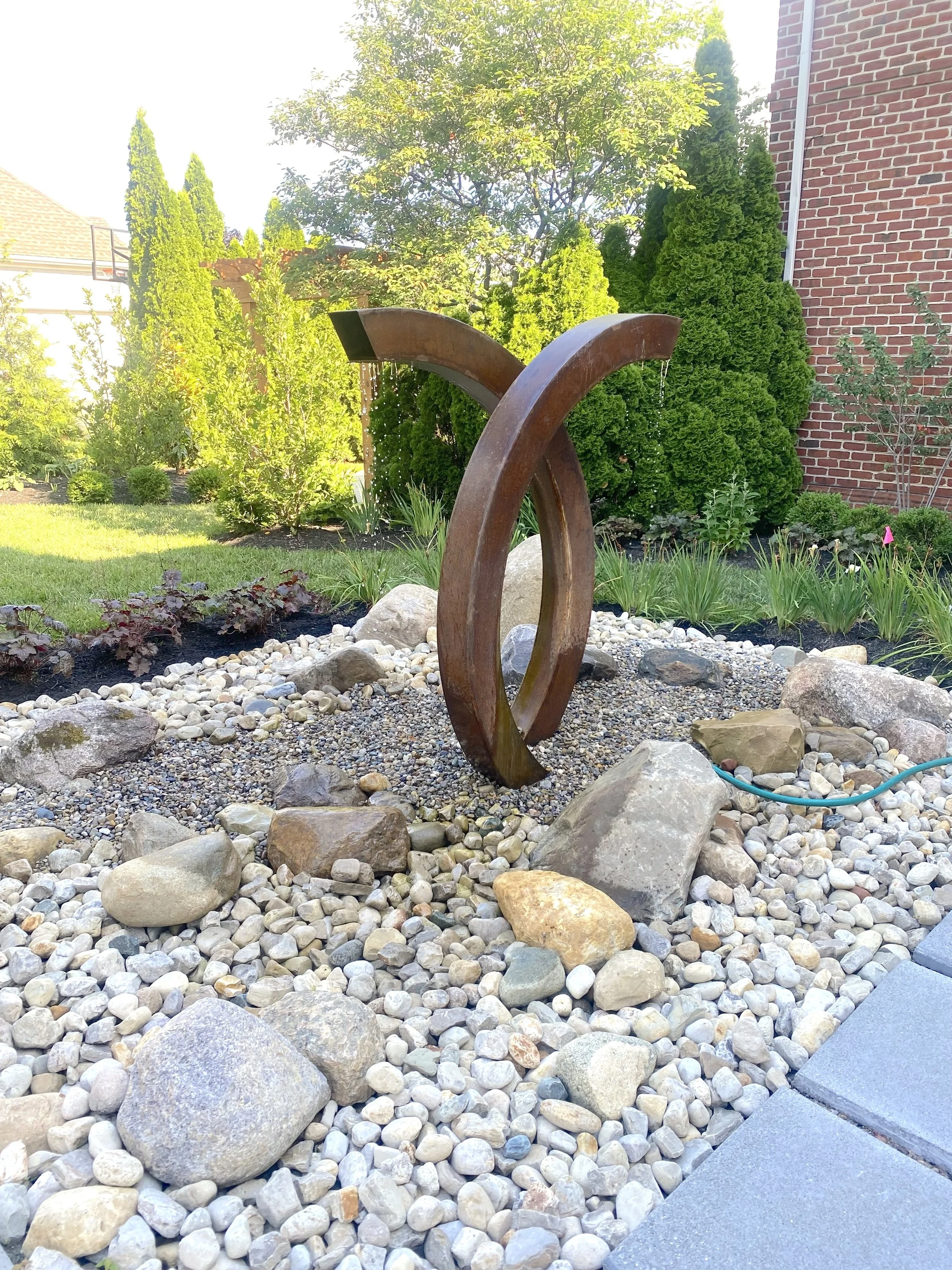 landscape water feature outdoors corten steel Everything Anything Wood and Metal