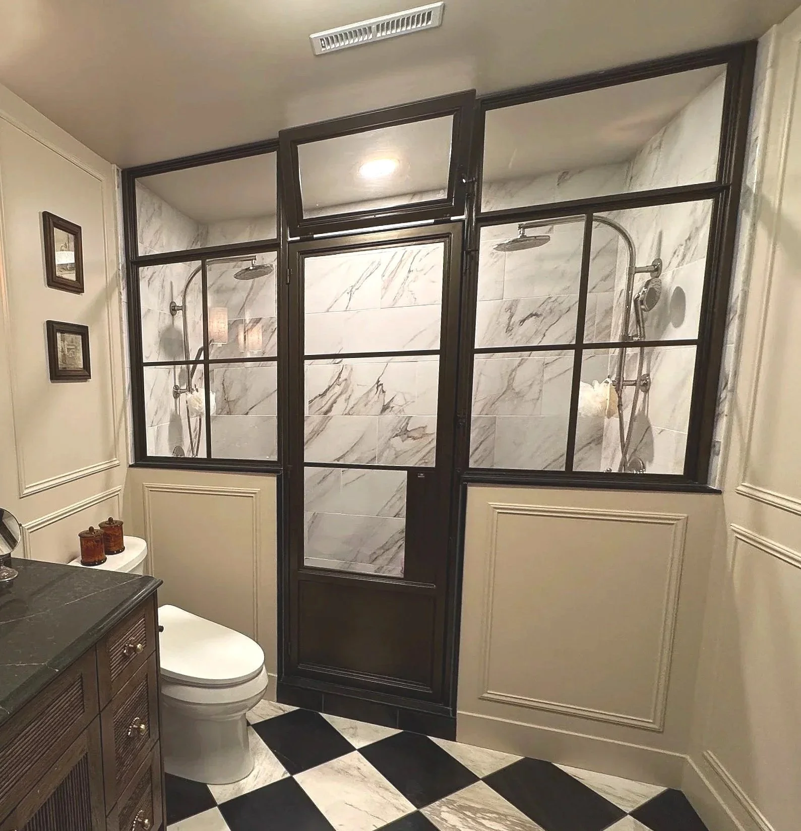 brass shower enclosure custom luxury