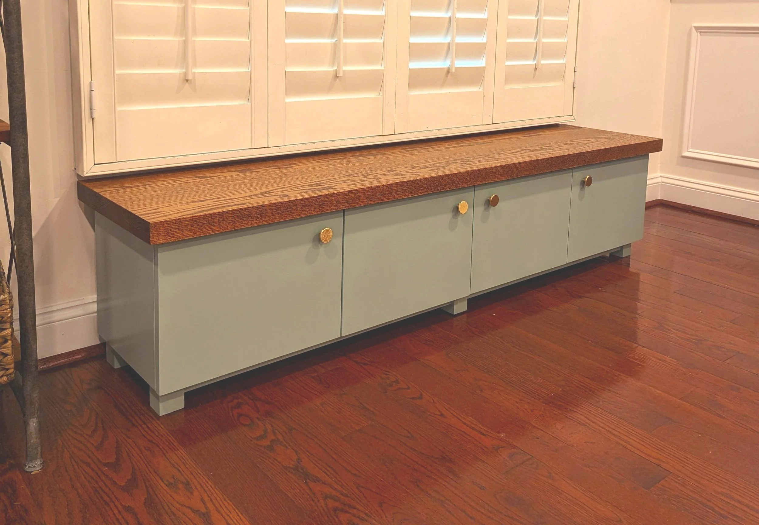 warm minimalist look shoe cubbies, mudroom storage, custom woodwork custom metalwork baltimore maryland,