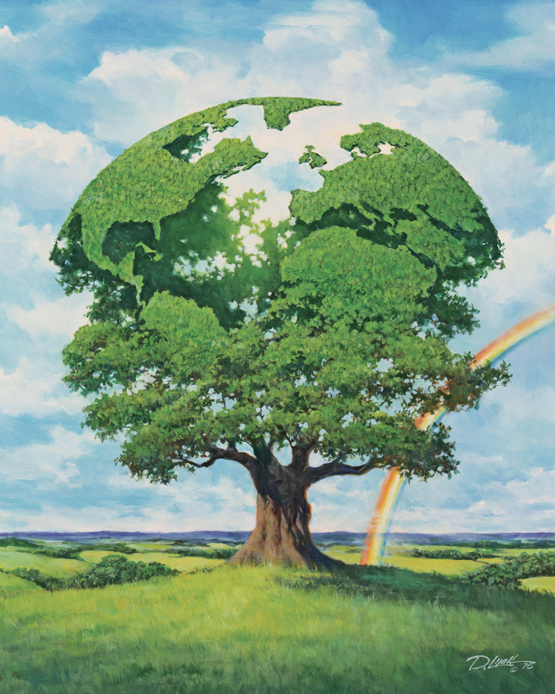 EarthTree with Rainbow