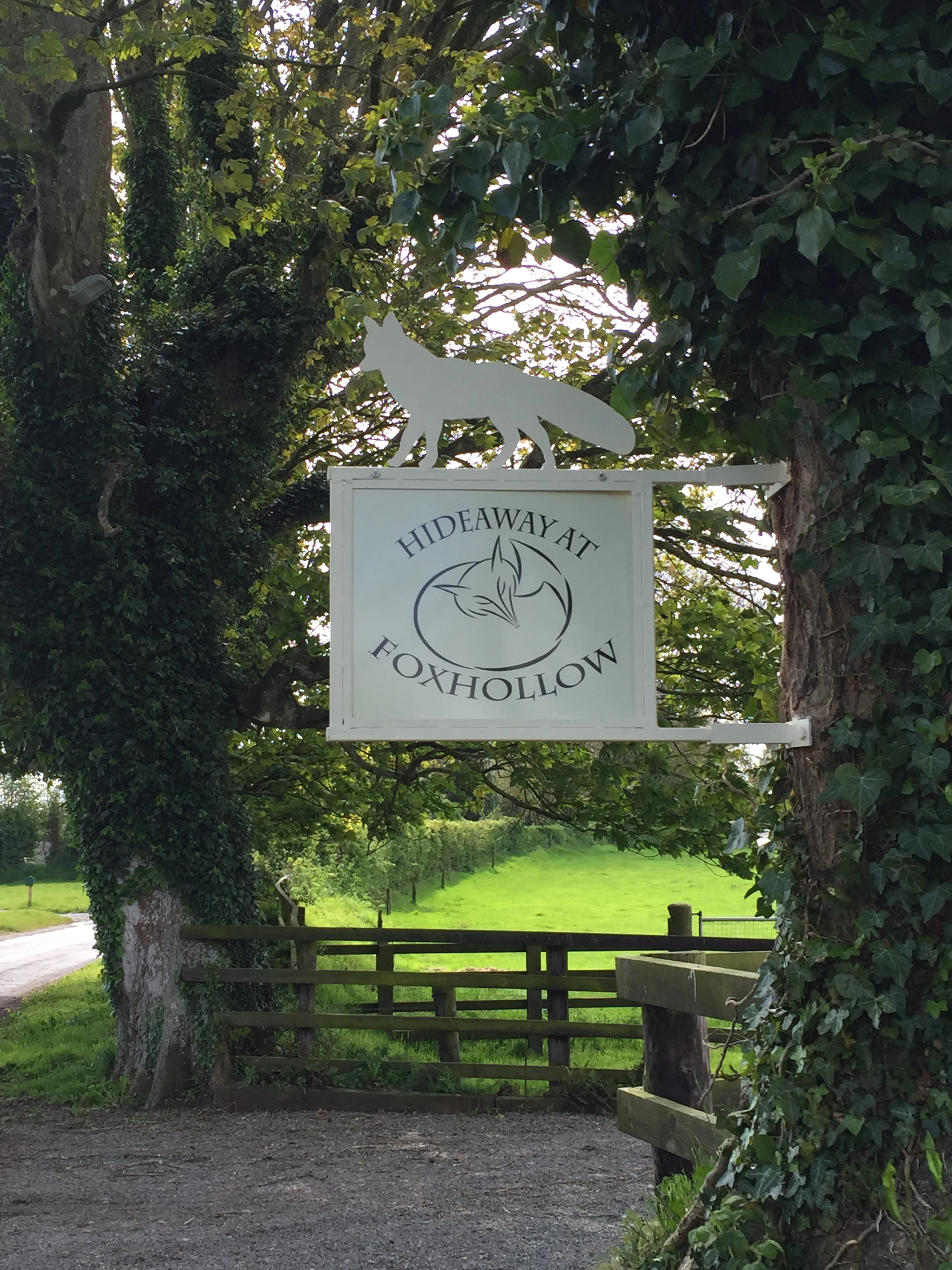 The entrance sign at Hideaway 