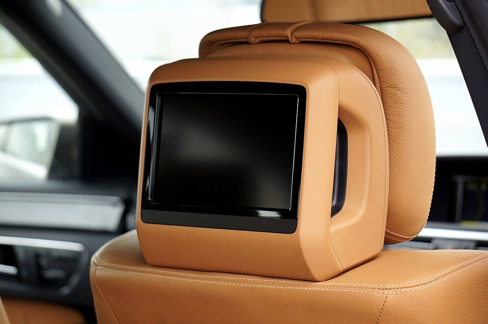 Car video screen & car television monitor.