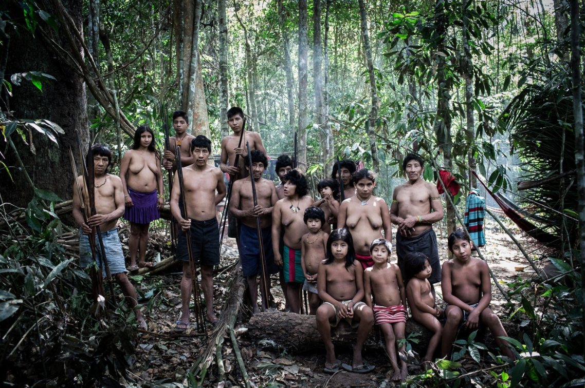 One of the last remaining groups of Awá people today.