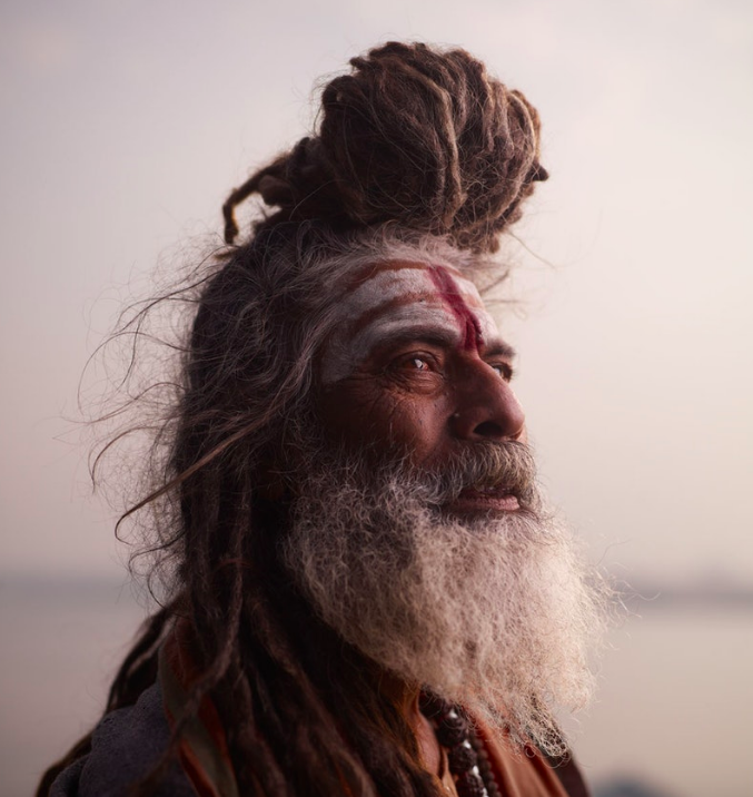 Above: Portrait of Baba Nondo Somendrah in Varanasi.