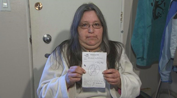 Michelle Labrecque’s prescription for severe stomach pain was merely a message to not drink (source: CBC news).
