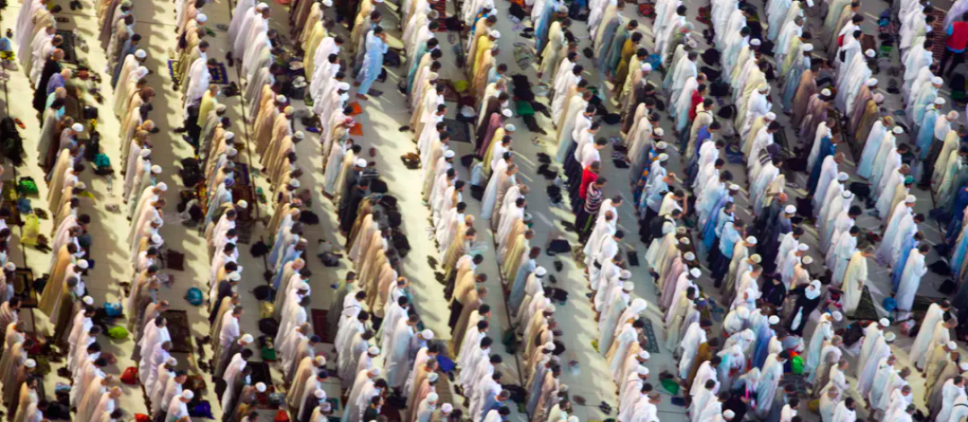 Muslim pilgrims pray at the Grand Mosque, ahead of the annual Hajj pilgrimage in Mecca, Saudi Arabia, in August 2017. AP Photo/Khalil Hamra