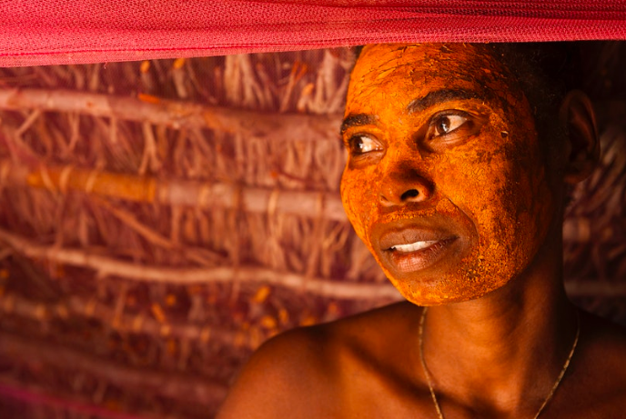 Seeking shelter from the relentless sun, I was invited in by this beautiful Antandroy woman, who was wearing a traditional mask made of powdered bark, a natural mosquito repellent and sunblock. She too was feeling unwell and I was moved by her humble hospitality and grace. Madagascar
