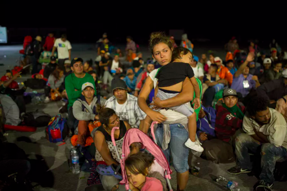 The Central American caravan includes many women asylum seekers hoping to give their children a safer life in the United States. AP Photo/Rodrigo Abd