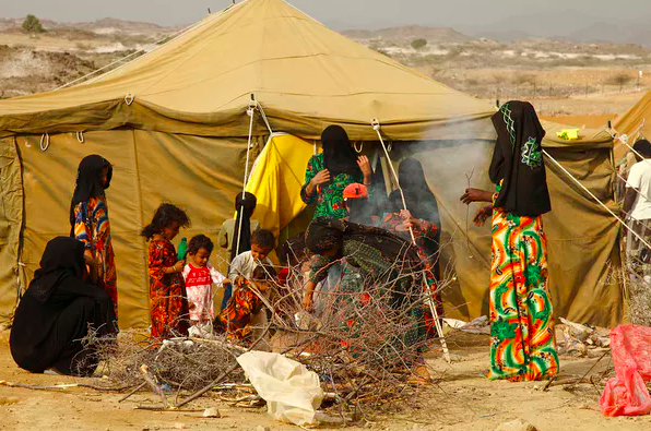 Yemeni women and children at a camp in north Yemen. IRIN Photos/Flickr.com , CC BY-NC-ND