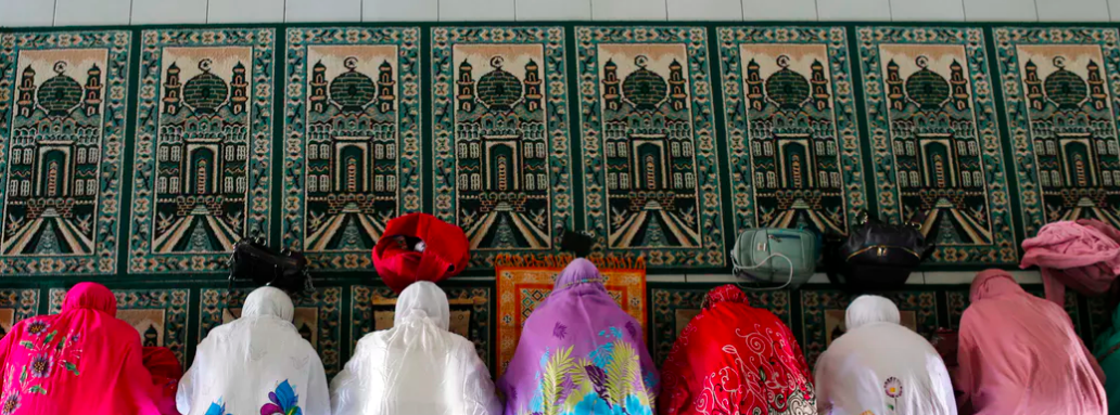 Women pray at a mosque during the first day of the holy fasting month of Ramadan on May 6 in Bali, Indonesia. AP Photo/Firdia Lisnawati