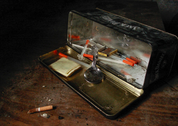 Above is a collection of drug paraphernalia, including syringes and a cigarette. Filipino President Rodrigo Duterte began a war on drugs in 2016, and Sister Cresencia Lucero, who died May 15, fought against it as a human rights advocate. Matthew Rader. CC0.