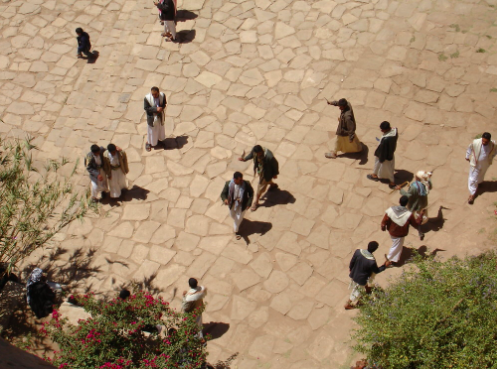 People crowded in Rock Palace, Yemen. stepnout. CC by 2.0