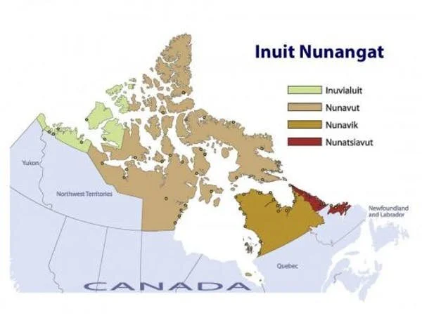 Map of Inuit Nunangat (Inuit Regions of Canada) (Inuit Tapiriit Kanatami)