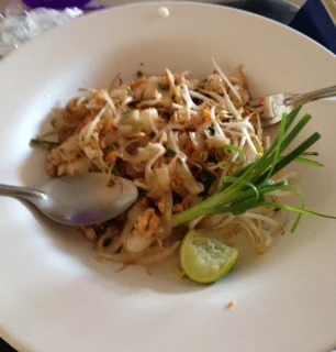 Pad Thai at the hospital for lunch. Not bad!