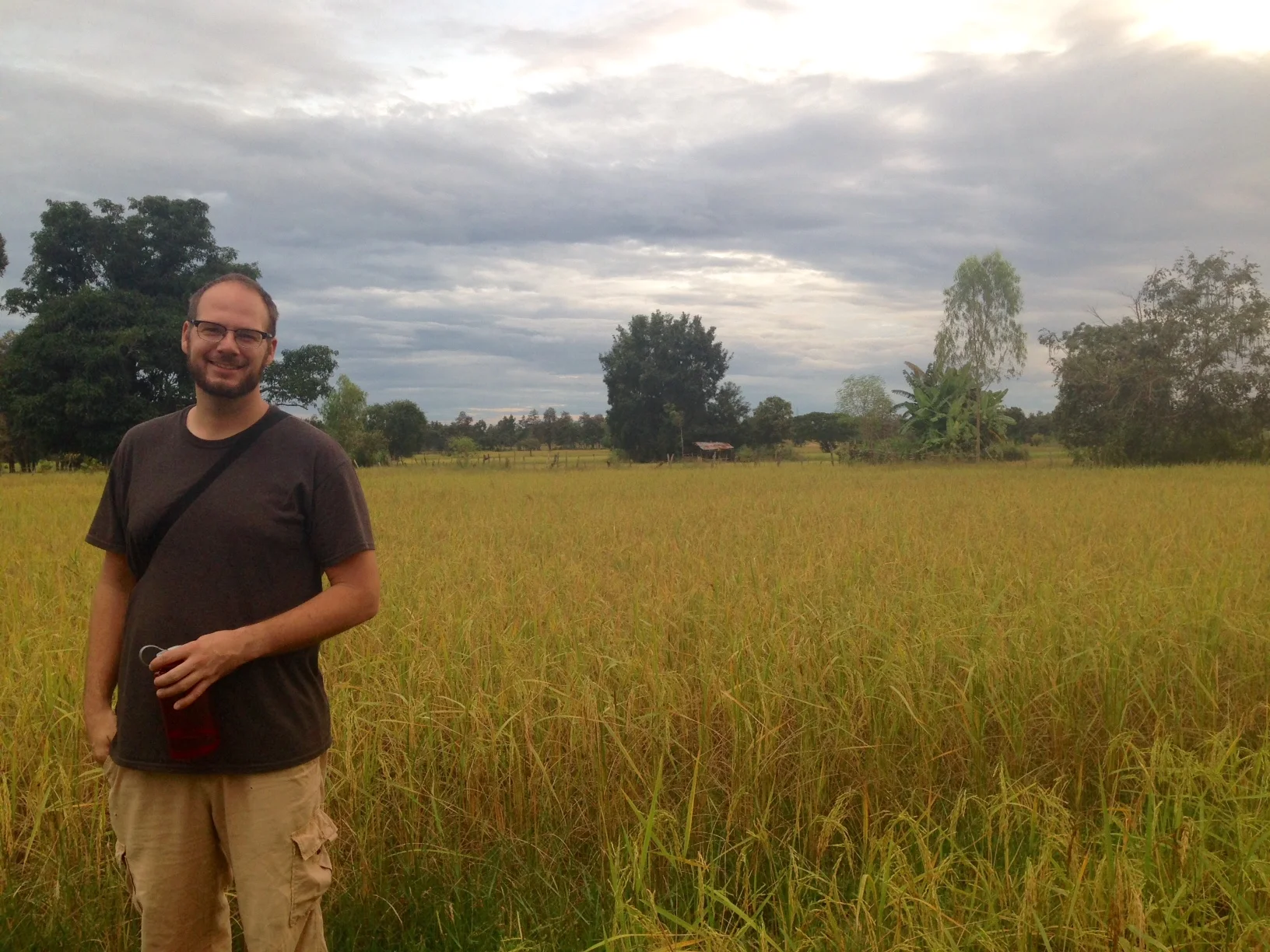 My husband and non-harvested rice