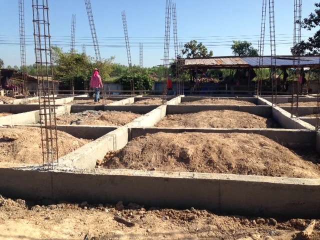 The new building (an extension of the Care Center) is underway at the Garden.