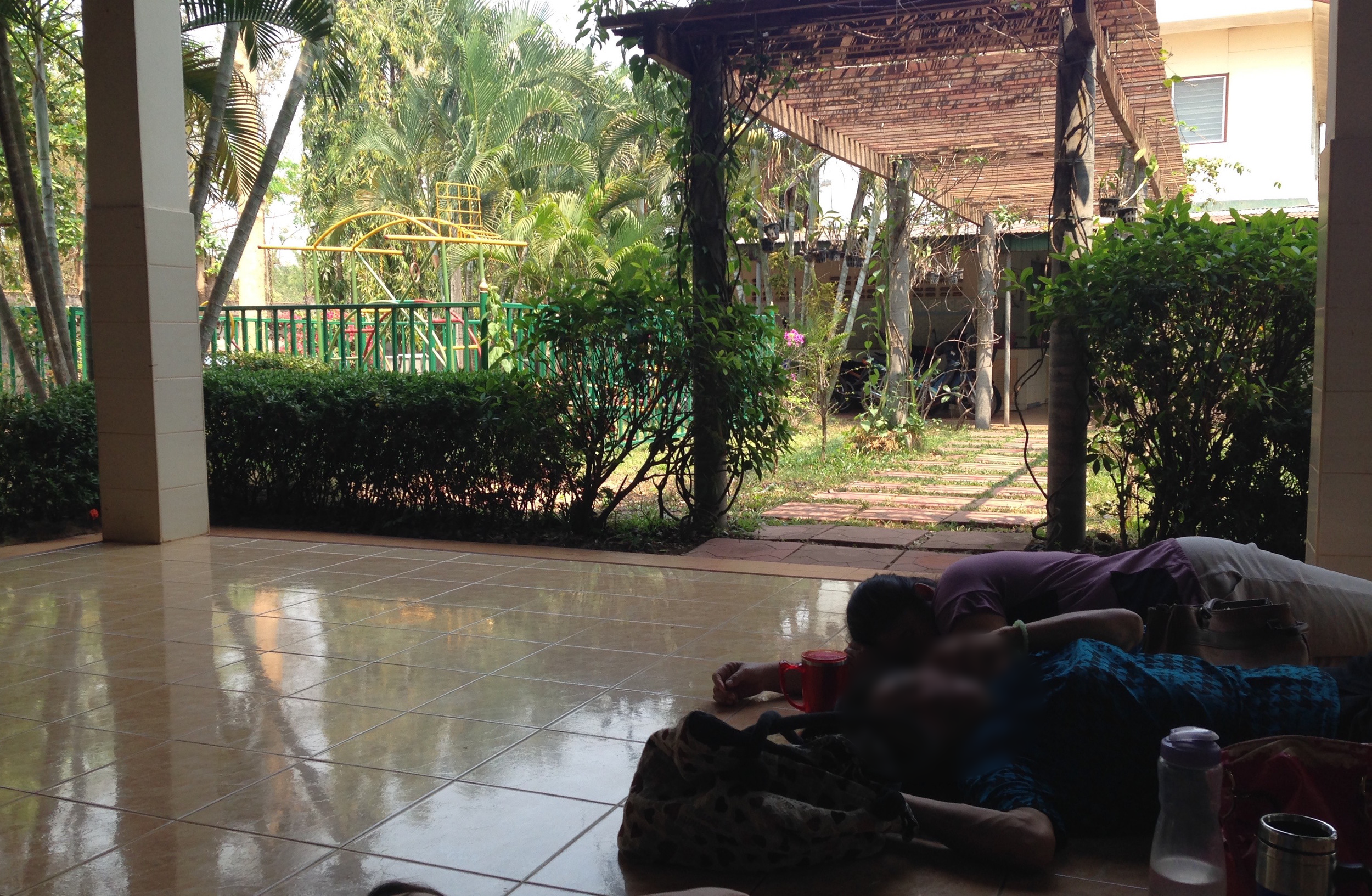 Resting over lunch at Hands of Hope