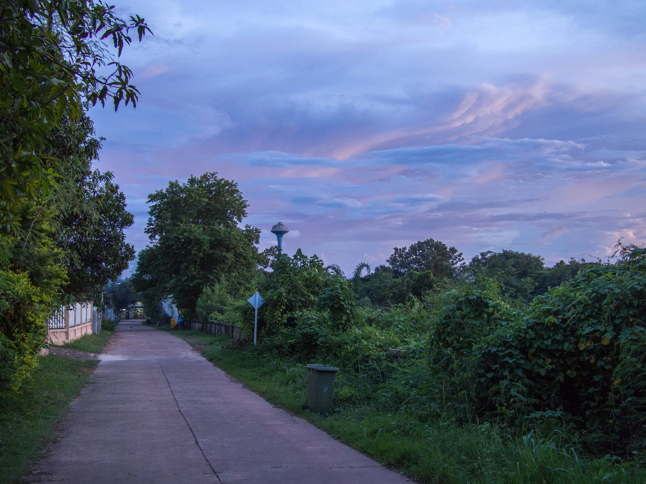 A rare sunset of blue & purple.