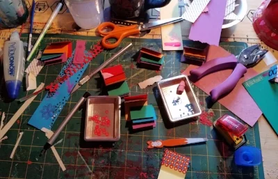 Things can get a little messy when your workspace is 10'x8'x4.5'.