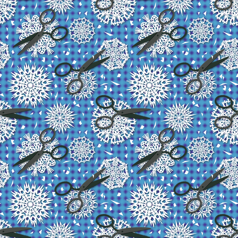 Kirigami Snowflakes. Digital pattern