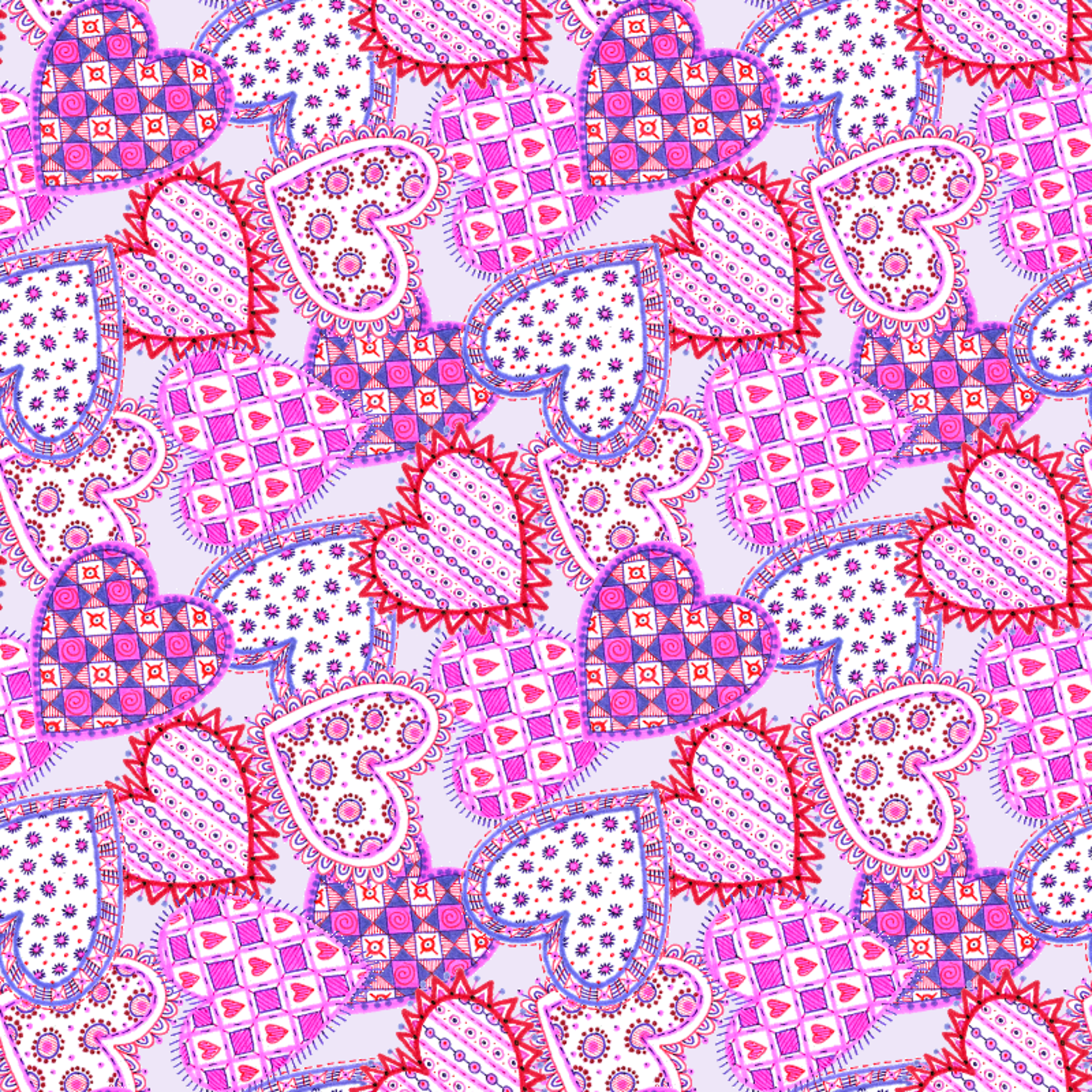 Paper Palpitations. Digital and hand-drawn pattern