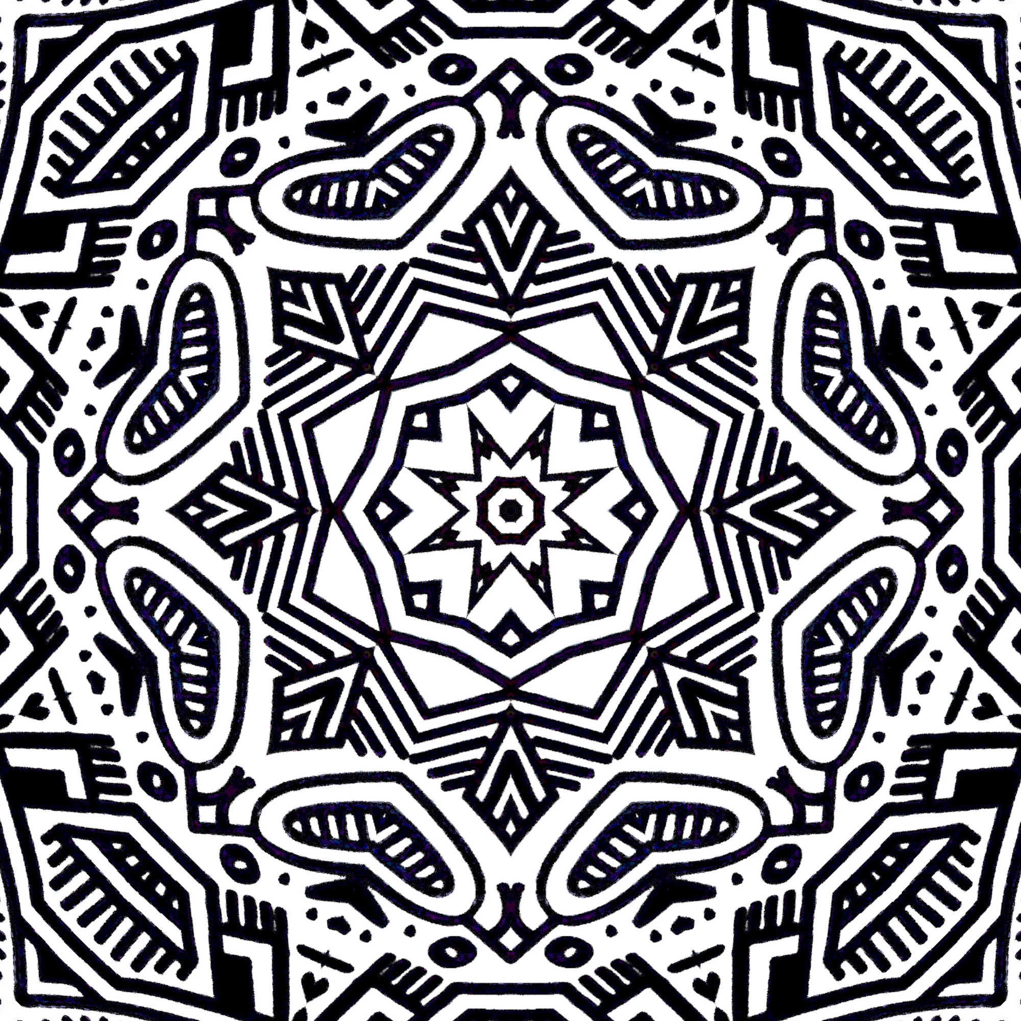 Image fed to the Kaleidoscope filter. Changed from 6 mirrors to 8 to make the corners repeat correctly.