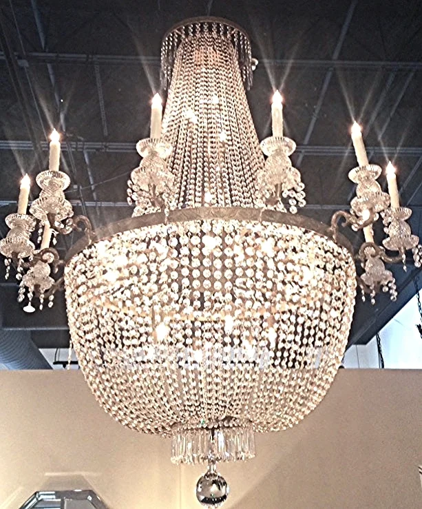 SOLD    114164   Monumentally Scaled Empire style Chandelier