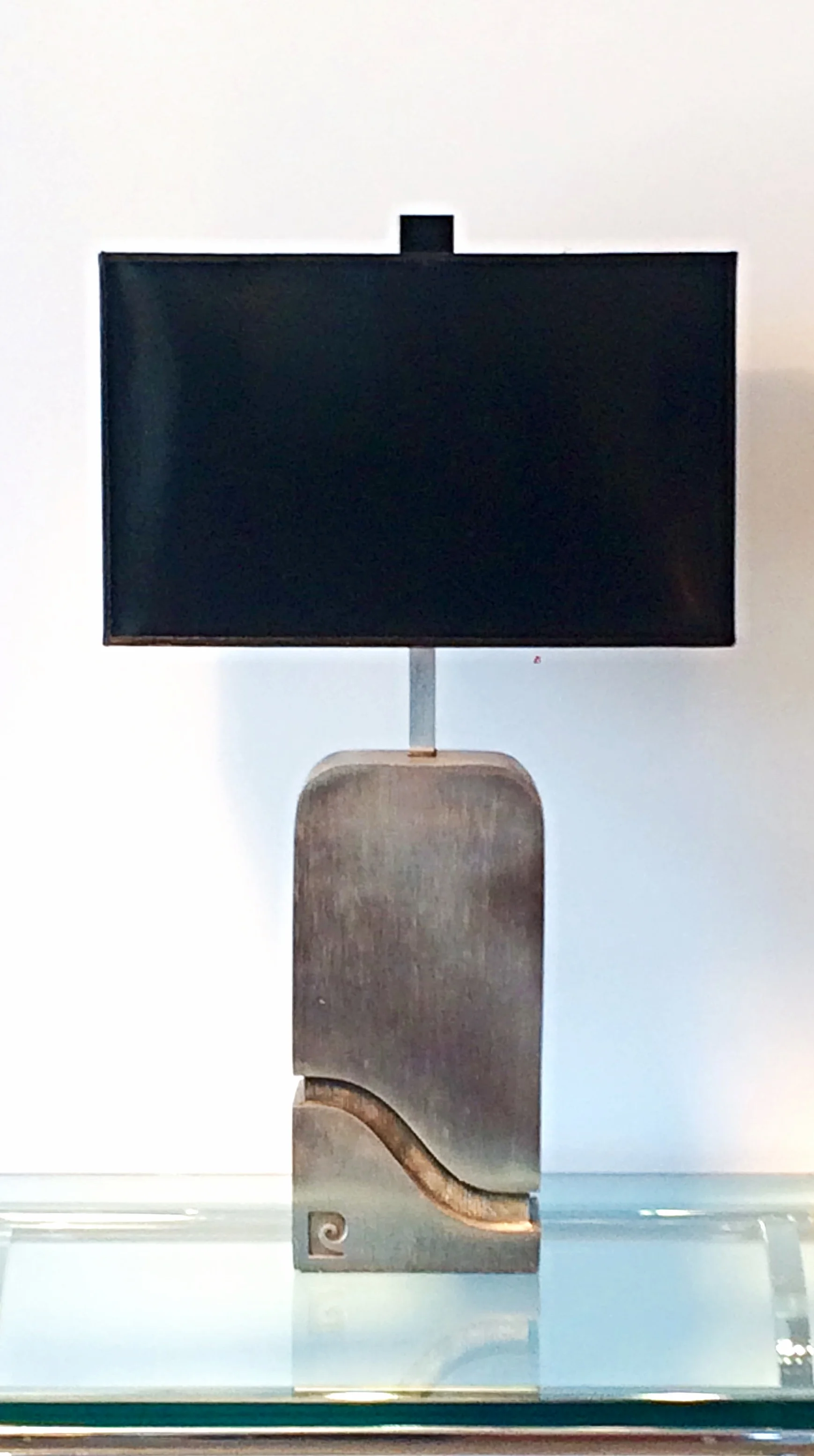 SOLD Brushed chrome Pierre Cardin lamp