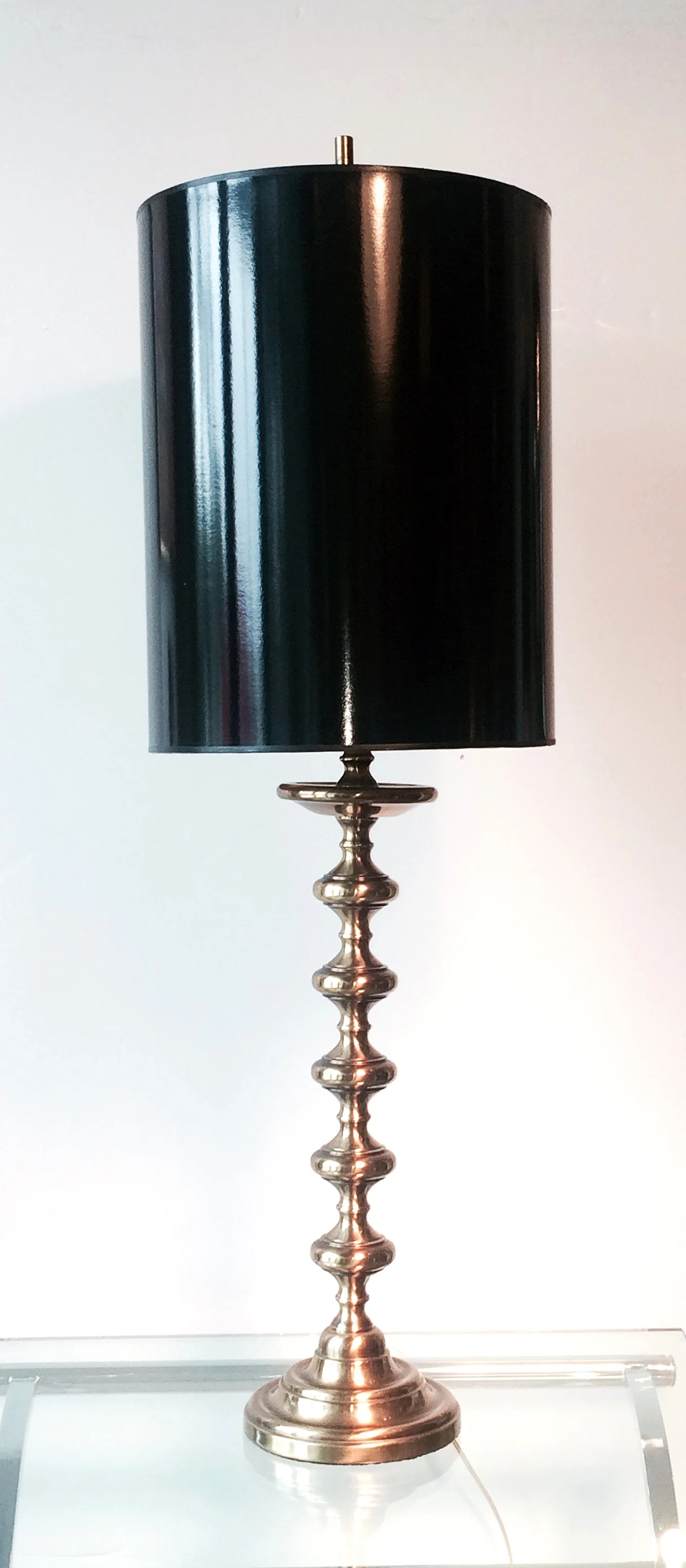 SOLD     114337 Pair Stiffel brass lamps