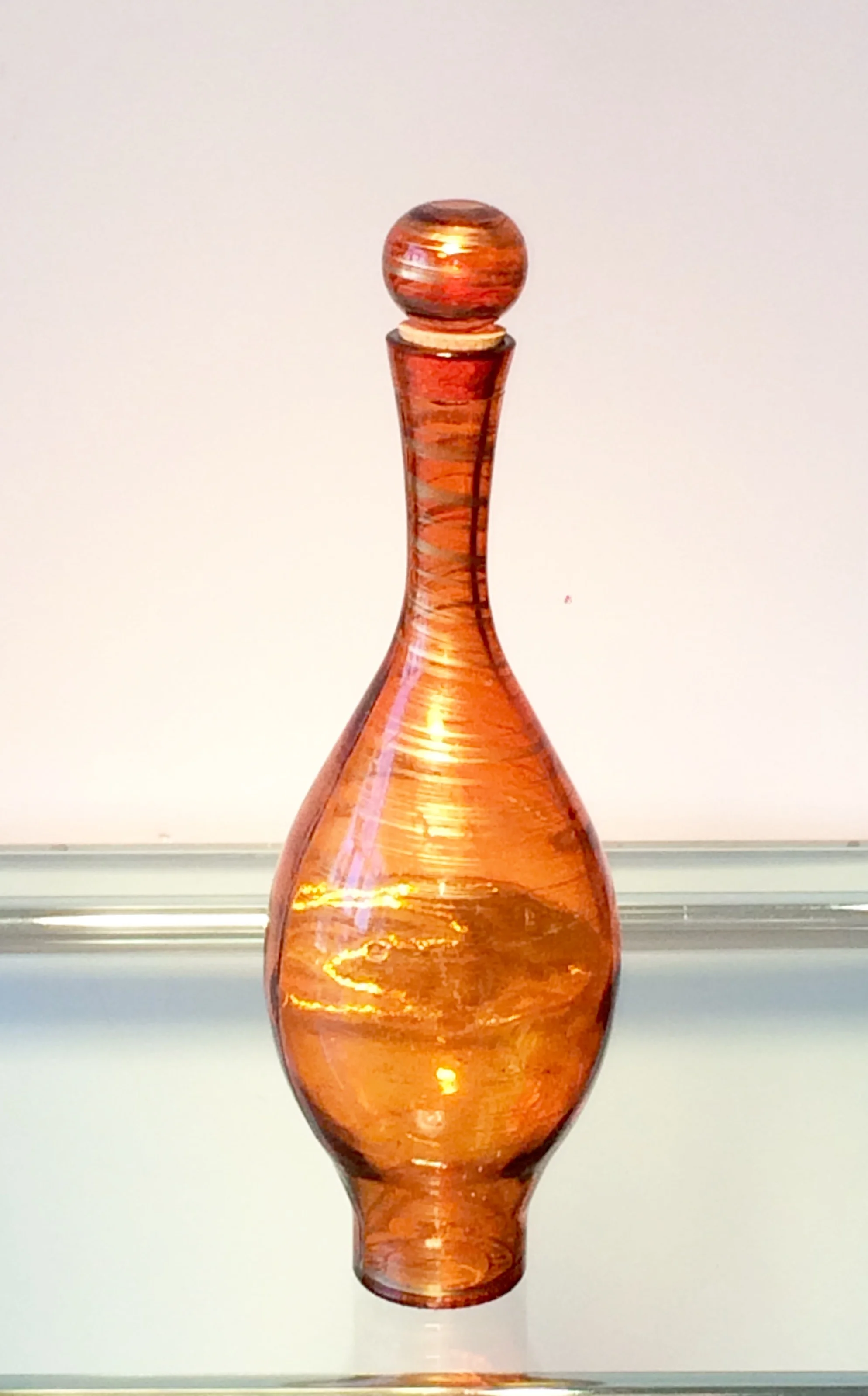 SOLD   Orange &amp; gold art glass