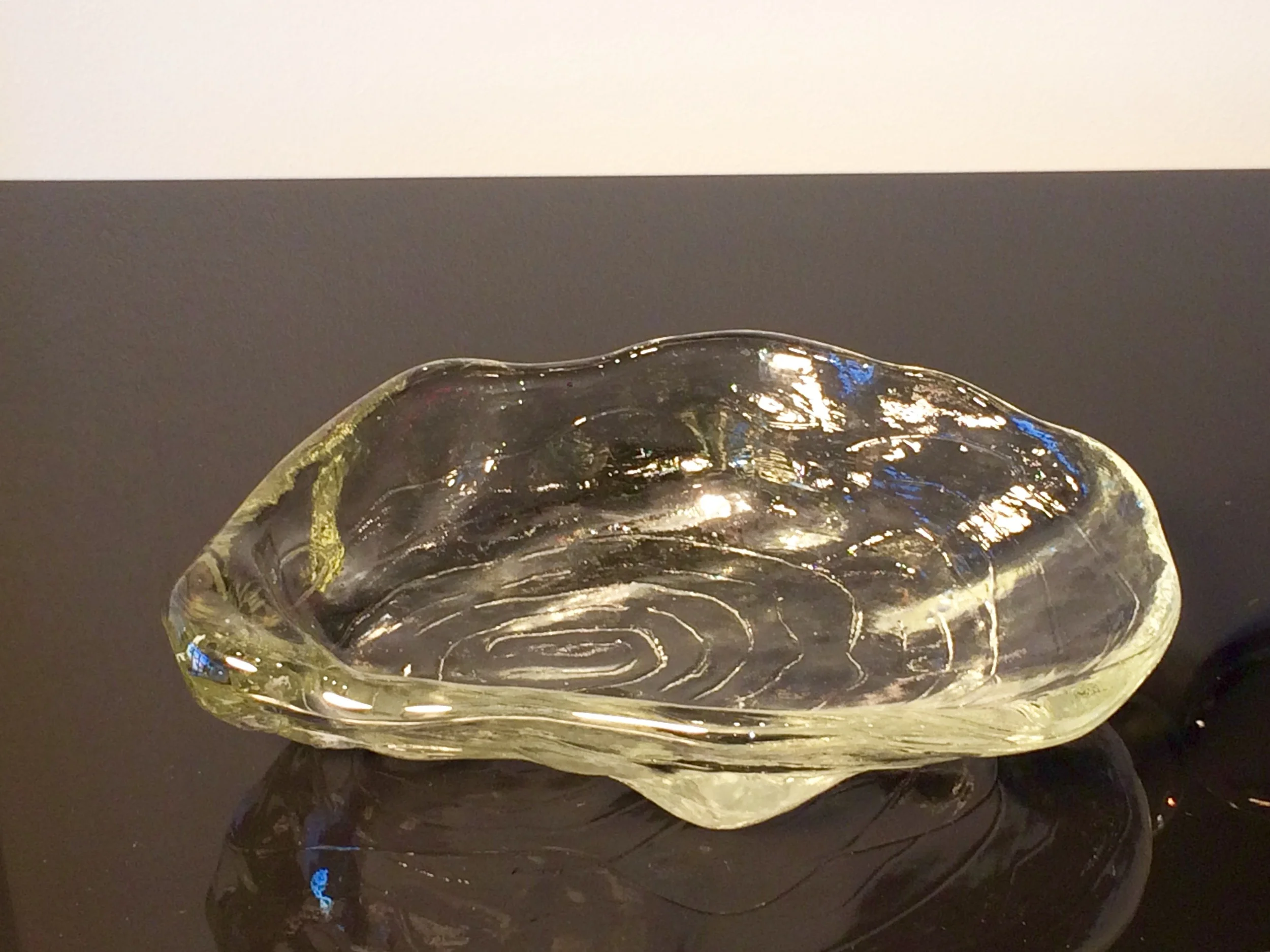 SOLD Clear art glass