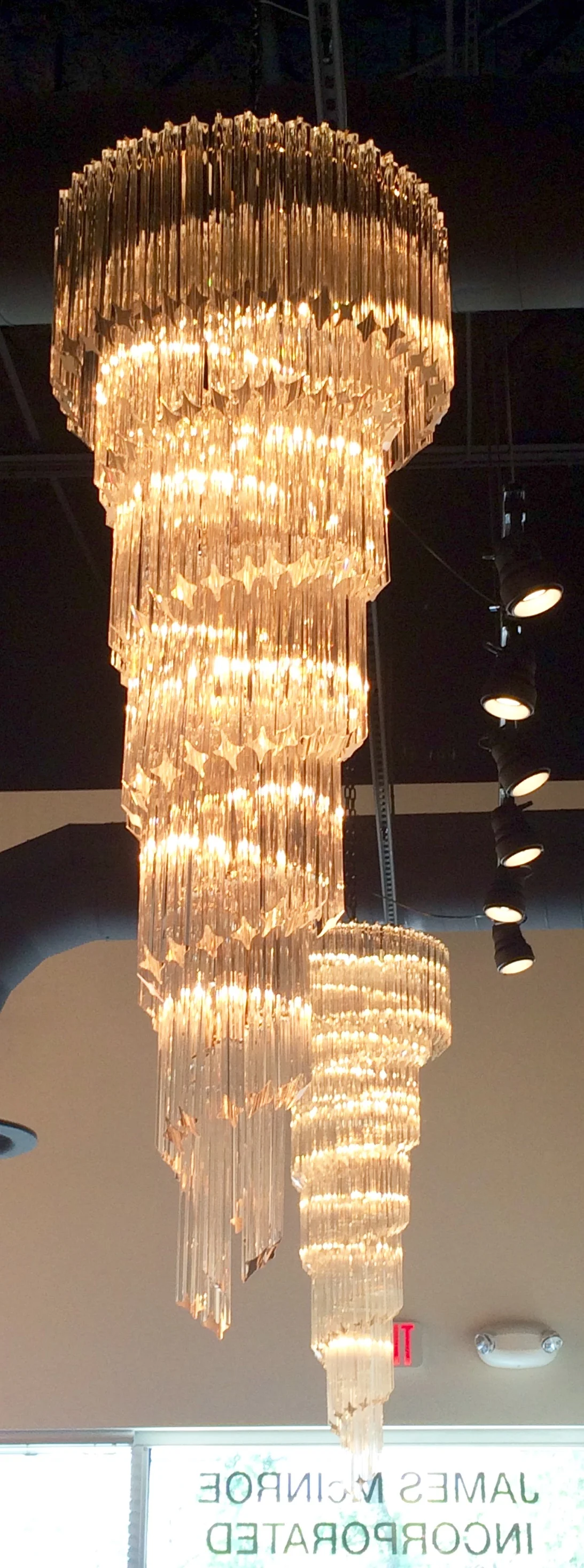 SOLD    Pair Venini crystal Chandeliers