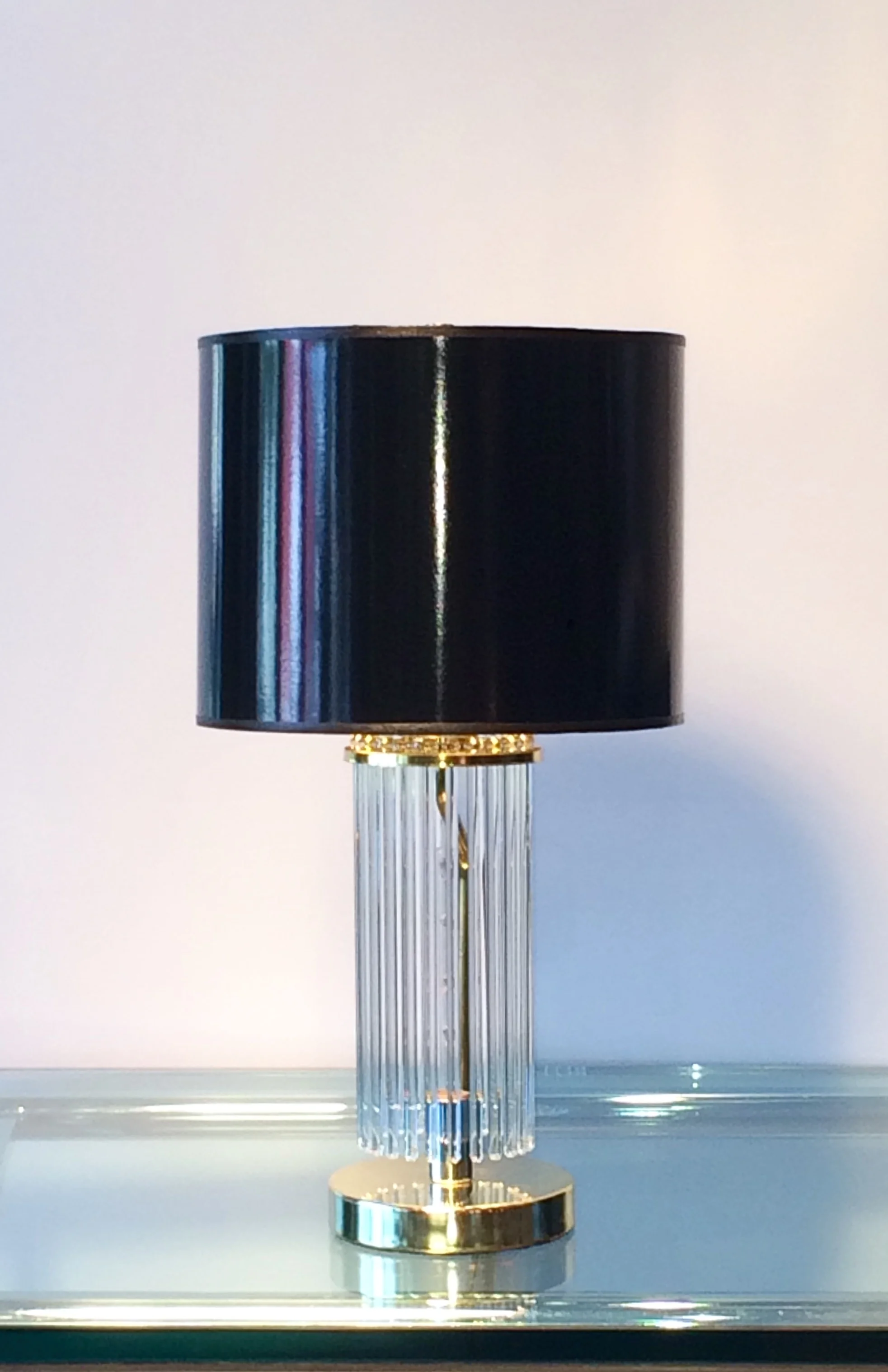 SOLD Single Gaetano Sciolari glass rod table lamp